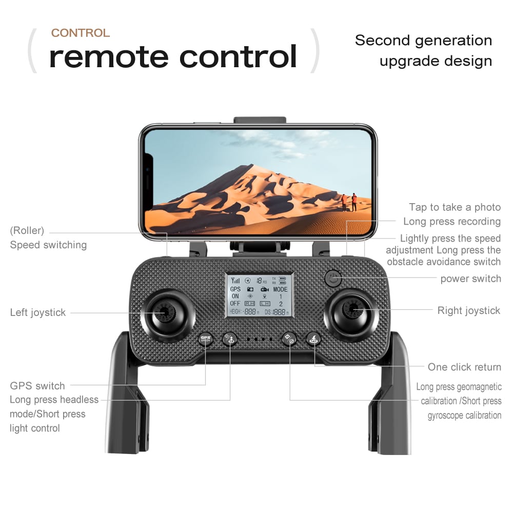 GPS Drone Cool Lights 4K HD Quadcopter XT505 - immagine 37