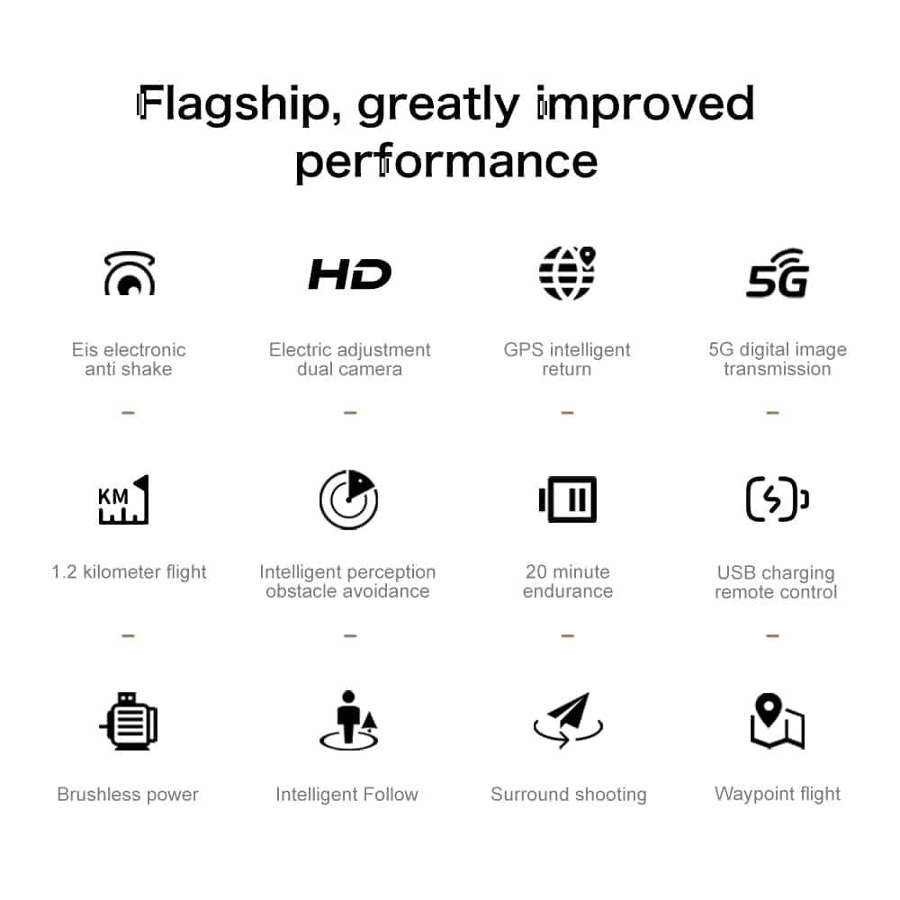 GPS Drone Cool Lights 4K HD Quadcopter XT505 - immagine 16