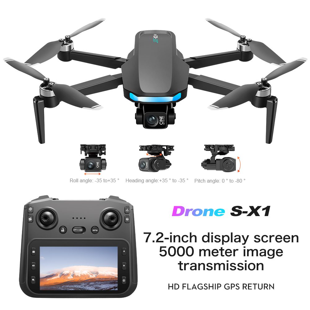 Professional GPS Drone 3-Axis Gimbal 4K HD UAV S-X1 - immagine 13