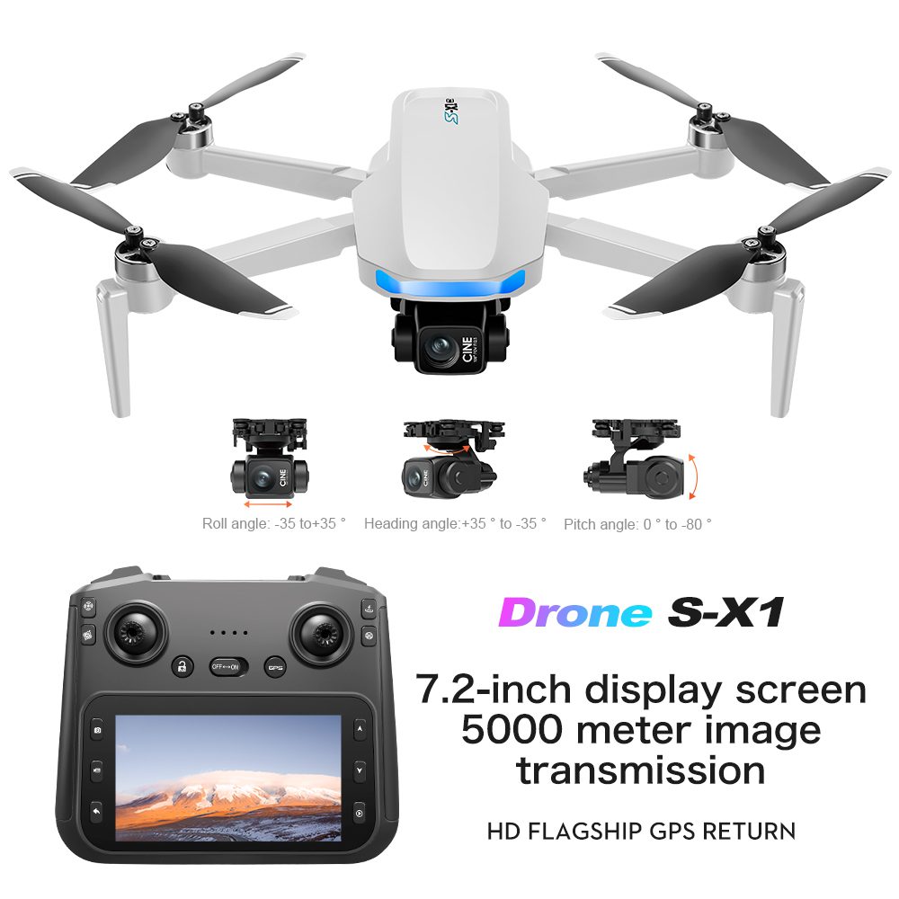 Professional GPS Drone 3-Axis Gimbal 4K HD UAV S-X1 - immagine 14
