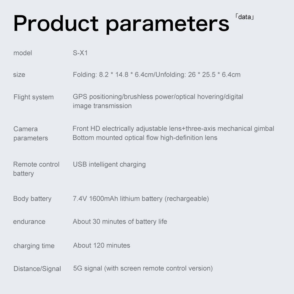 Professional GPS Drone 3-Axis Gimbal 4K HD UAV S-X1 - immagine 18