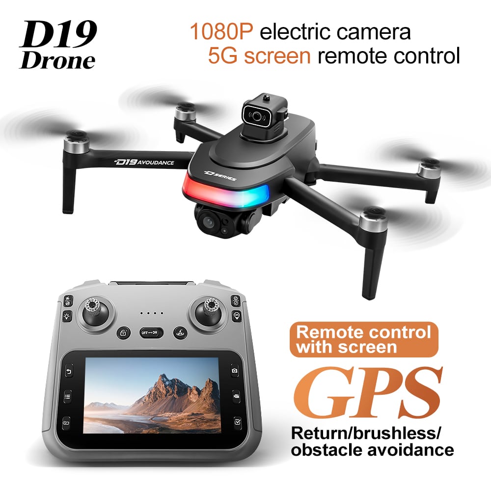 GPS Drone Cool Lights 4K HD Camera Quadcopter D19 - immagine 11