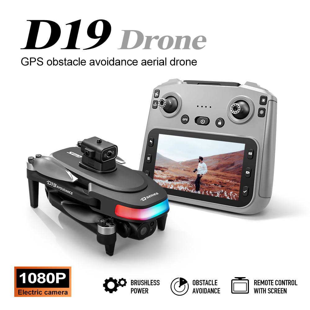 GPS Drone Cool Lights 4K HD Camera Quadcopter D19 - immagine 8