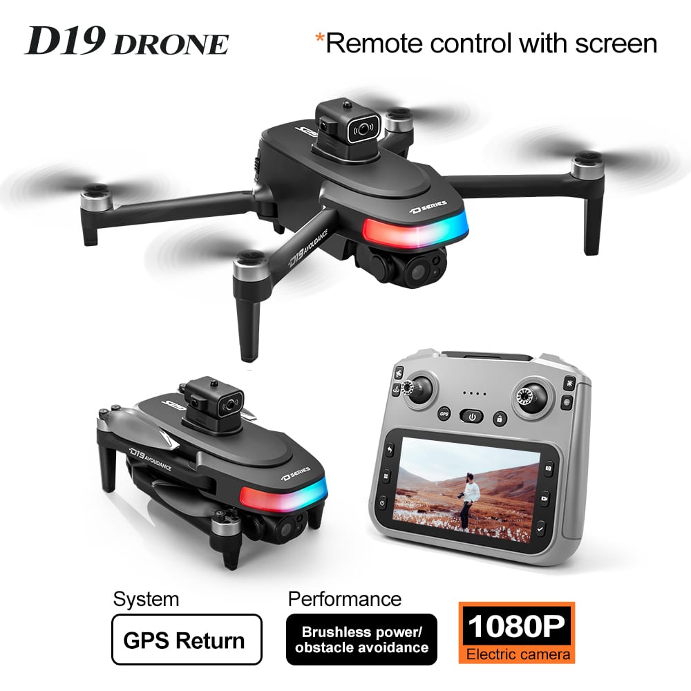GPS Drone Cool Lights 4K HD Camera Quadcopter D19 - immagine 10