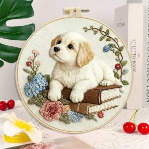 Cozy Puppy & Reading Room DIY Modern Embroidery Starter Kit